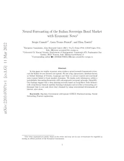 Neural Forecasting of the Italian Sovereign Bond Market with Economic
  News