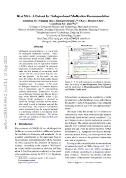 DialMed: A Dataset for Dialogue-based Medication Recommendation