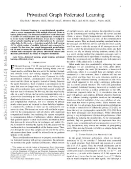 Privatized Graph Federated Learning