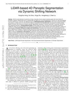 LiDAR-based 4D Panoptic Segmentation via Dynamic Shifting Network