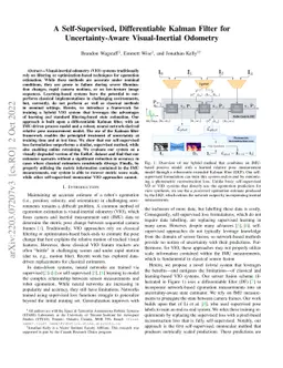 A Self-Supervised, Differentiable Kalman Filter for Uncertainty-Aware
  Visual-Inertial Odometry
