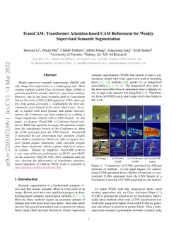 TransCAM: Transformer Attention-based CAM Refinement for Weakly
  Supervised Semantic Segmentation