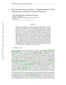 Inverse Online Learning: Understanding Non-Stationary and Reactionary
  Policies