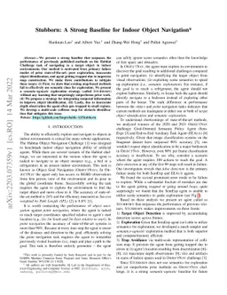 Stubborn: A Strong Baseline for Indoor Object Navigation