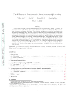 The Efficacy of Pessimism in Asynchronous Q-Learning