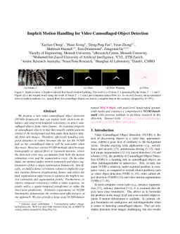 Implicit Motion Handling for Video Camouflaged Object Detection