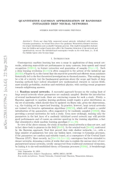 Quantitative Gaussian Approximation of Randomly Initialized Deep Neural
  Networks