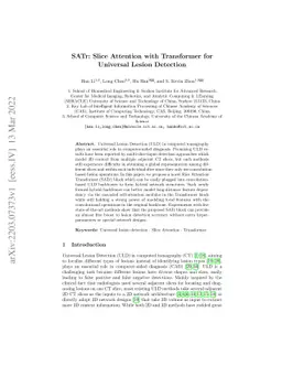 SATr: Slice Attention with Transformer for Universal Lesion Detection