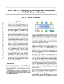 Switch Trajectory Transformer with Distributional Value Approximation
  for Multi-Task Reinforcement Learning