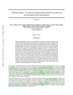 L2Explorer: A Lifelong Reinforcement Learning Assessment Environment