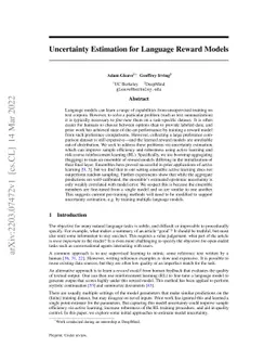 Uncertainty Estimation for Language Reward Models