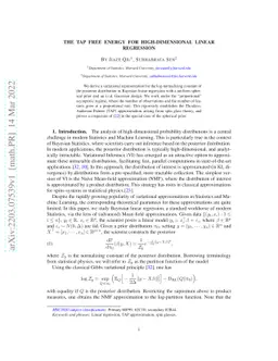 The TAP free energy for high-dimensional linear regression