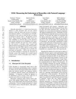 TSM: Measuring the Enticement of Honeyfiles with Natural Language
  Processing