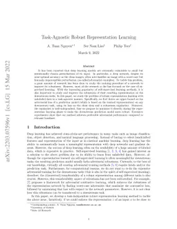 Task-Agnostic Robust Representation Learning