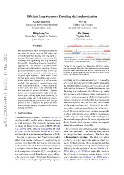 Efficient Long Sequence Encoding via Synchronization