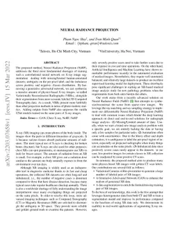 Neural Radiance Projection