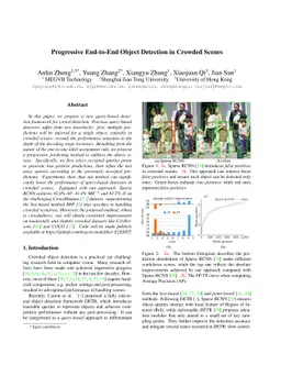Progressive End-to-End Object Detection in Crowded Scenes