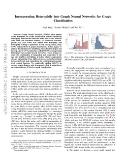 Incorporating Heterophily into Graph Neural Networks for Graph
  Classification