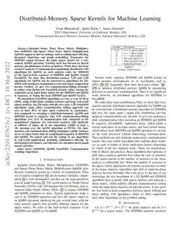 Distributed-Memory Sparse Kernels for Machine Learning
