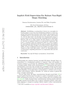 Implicit field supervision for robust non-rigid shape matching