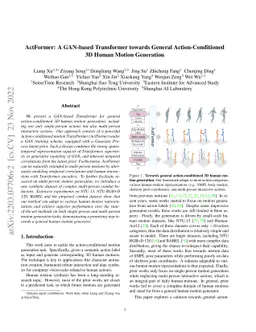 ActFormer: A GAN-based Transformer towards General Action-Conditioned 3D
  Human Motion Generation
