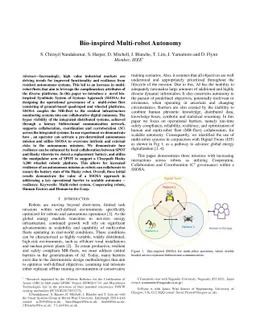 Bio-inspired Multi-robot Autonomy