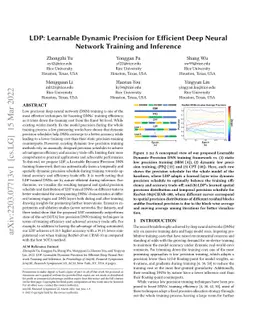 LDP: Learnable Dynamic Precision for Efficient Deep Neural Network
  Training and Inference