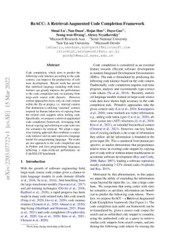 ReACC: A Retrieval-Augmented Code Completion Framework