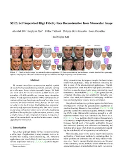 S2F2: Self-Supervised High Fidelity Face Reconstruction from Monocular
  Image
