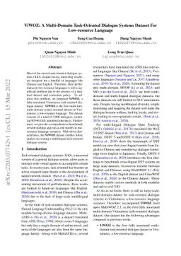 ViWOZ: A Multi-Domain Task-Oriented Dialogue Systems Dataset For
  Low-resource Language