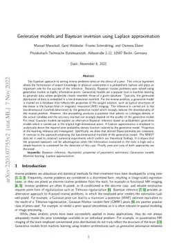 Generative models and Bayesian inversion using Laplace approximation