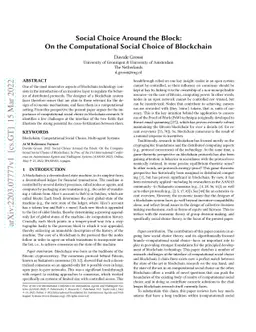 Social Choice Around the Block: On the Computational Social Choice of
  Blockchain