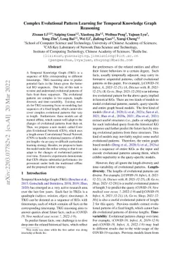 Complex Evolutional Pattern Learning for Temporal Knowledge Graph
  Reasoning