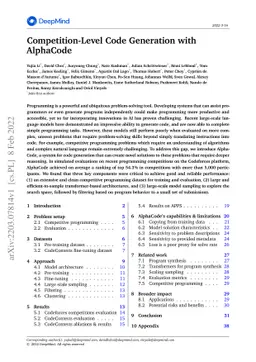Competition-Level Code Generation with AlphaCode