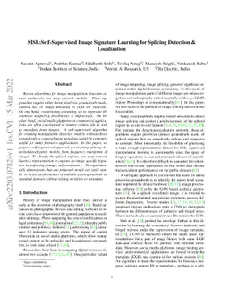 SISL:Self-Supervised Image Signature Learning for Splicing Detection and
  Localization