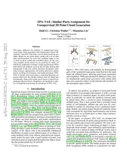 SPA-VAE: Similar-Parts-Assignment for Unsupervised 3D Point Cloud
  Generation