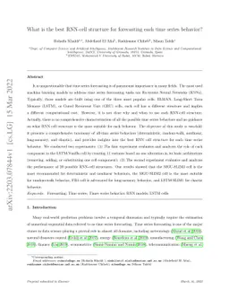 What is the best RNN-cell structure for forecasting each time series
  behavior?