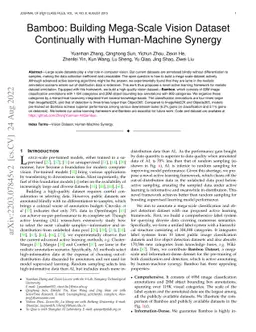 Bamboo: Building Mega-Scale Vision Dataset Continually with
  Human-Machine Synergy