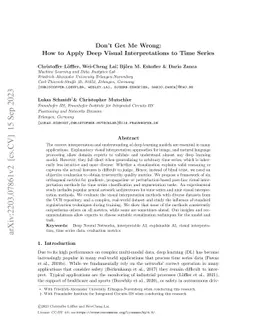 Don't Get Me Wrong: How to Apply Deep Visual Interpretations to Time Series