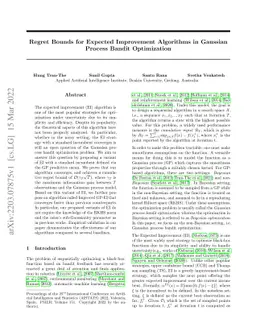 Regret Bounds for Expected Improvement Algorithms in Gaussian Process
  Bandit Optimization