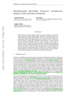Generalized Rectifier Wavelet Covariance Models For Texture Synthesis