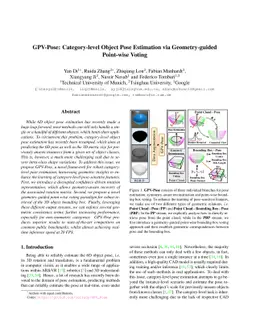 GPV-Pose: Category-level Object Pose Estimation via Geometry-guided
  Point-wise Voting