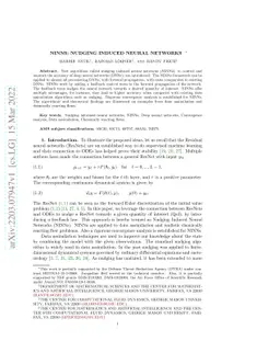 NINNs: Nudging Induced Neural Networks