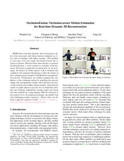 OcclusionFusion: Occlusion-aware Motion Estimation for Real-time Dynamic
  3D Reconstruction