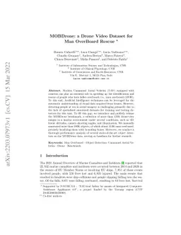 MOBDrone: a Drone Video Dataset for Man OverBoard Rescue