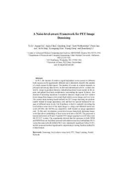 A Noise-level-aware Framework for PET Image Denoising