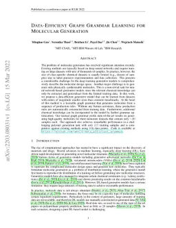 Data-Efficient Graph Grammar Learning for Molecular Generation