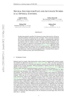 Neural Solvers for Fast and Accurate Numerical Optimal Control