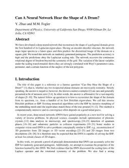 Can A Neural Network Hear the Shape of A Drum?