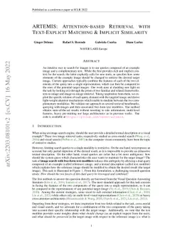 ARTEMIS: Attention-based Retrieval with Text-Explicit Matching and
  Implicit Similarity